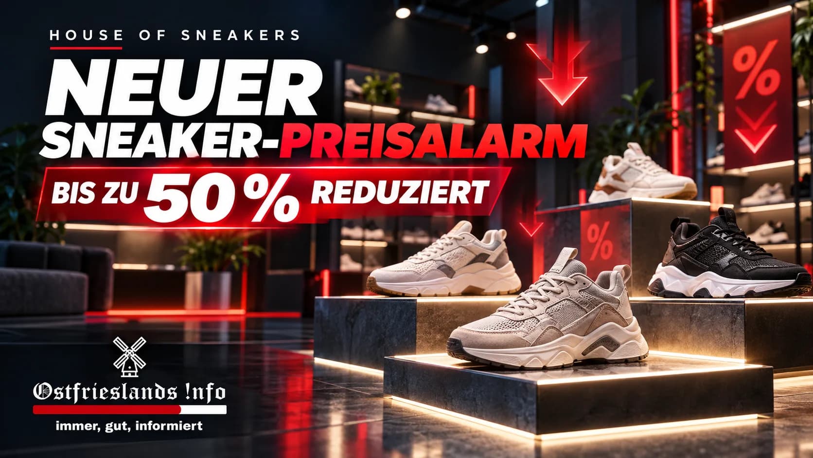 # House of Sneakers startet neuen Preisalarm-Kanal: Sneaker teilweise bis zu 50 Prozent günstiger