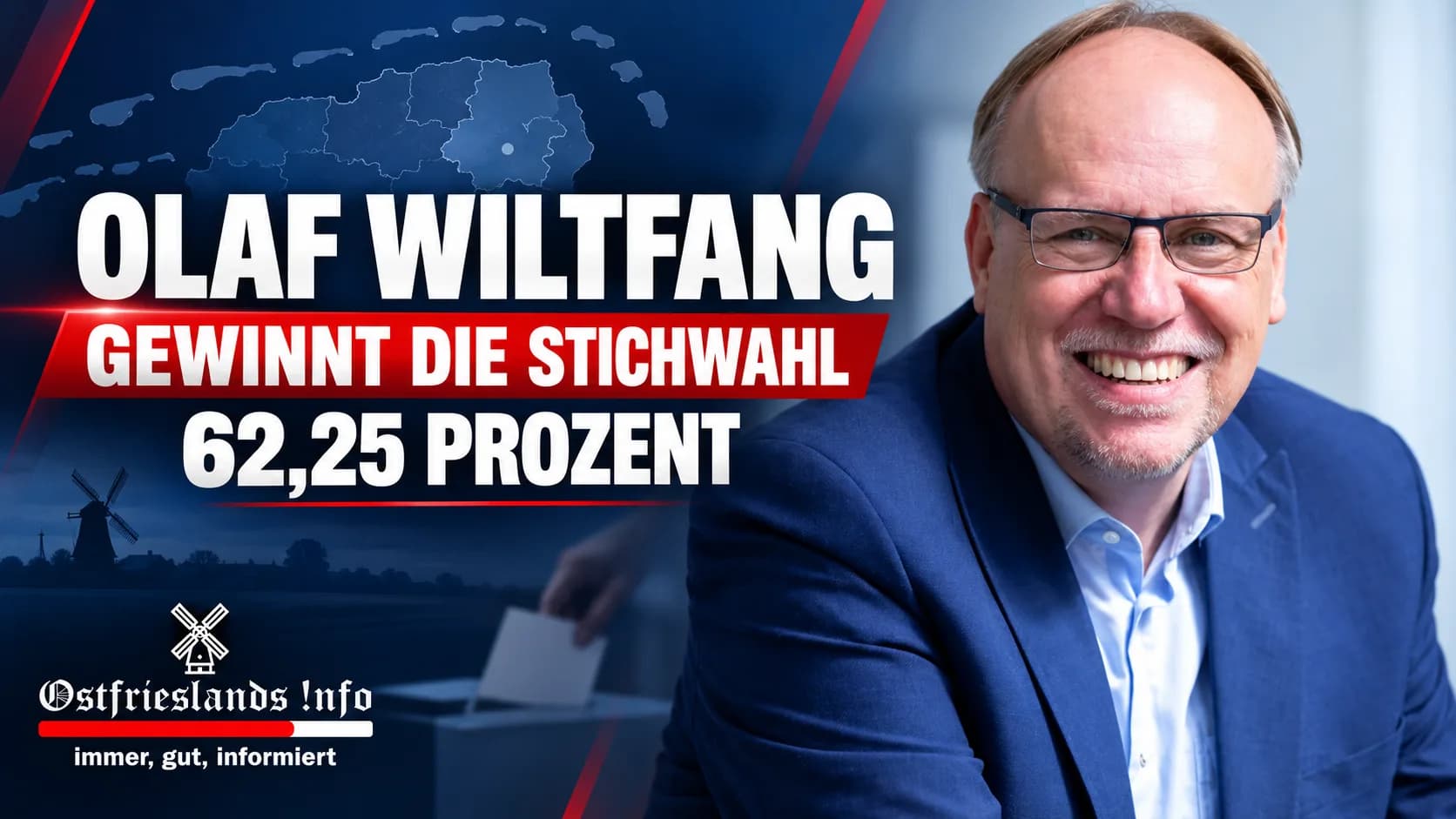 Olaf Wiltfang gewinnt die Landratsstichwahl im Landkreis Aurich