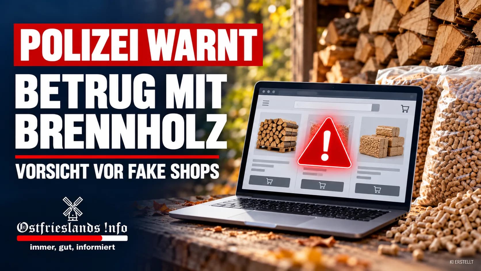 Polizei warnt vor Betrug mit Brennholz und Pellets