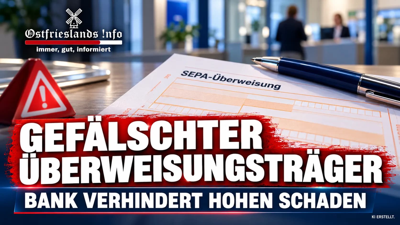 Gefälschter Überweisungsträger in Moormerland Bank verhindert fünfstelligen Schaden