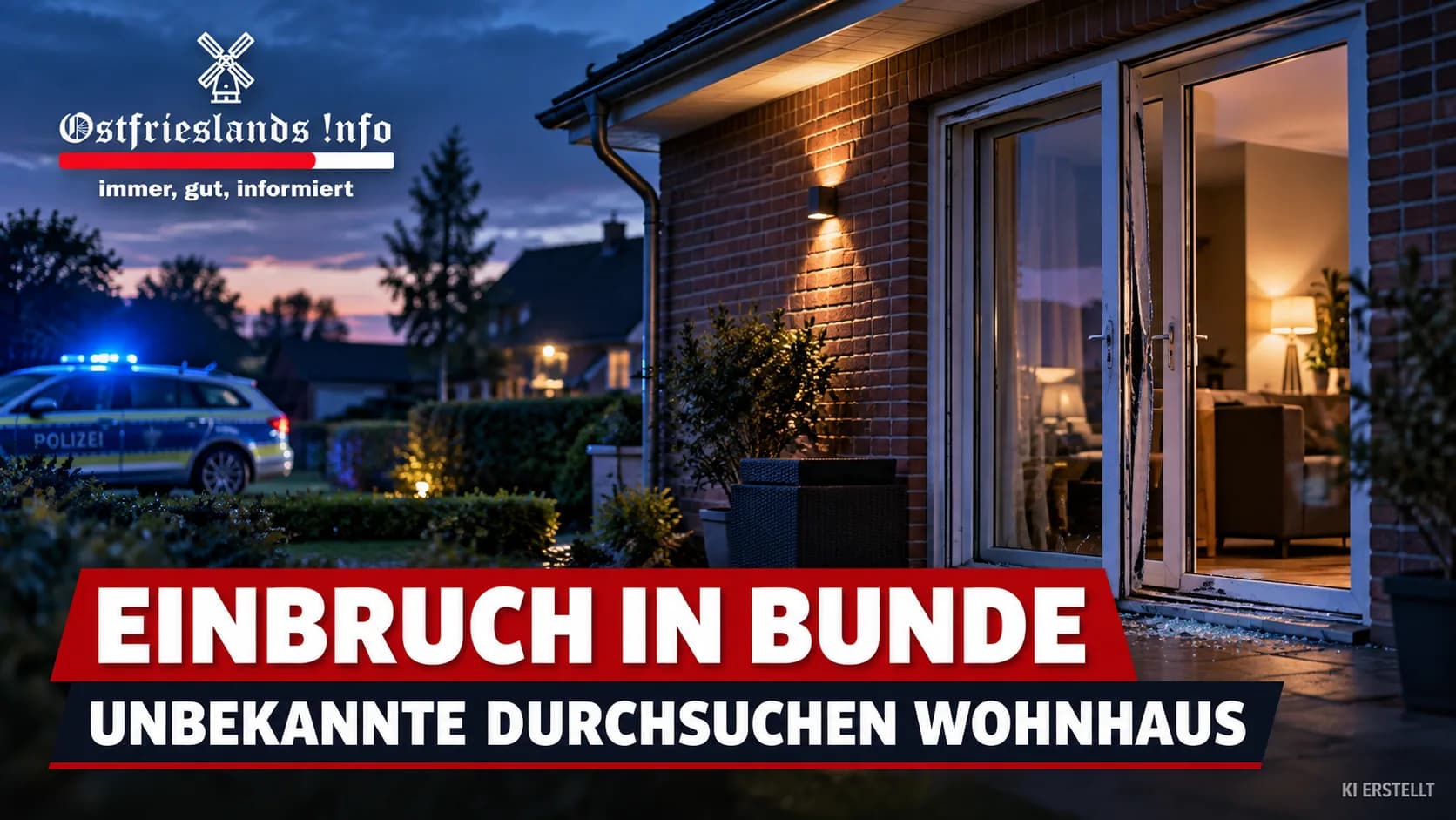 Einbruch in Bunde Unbekannte durchsuchen Einfamilienhaus