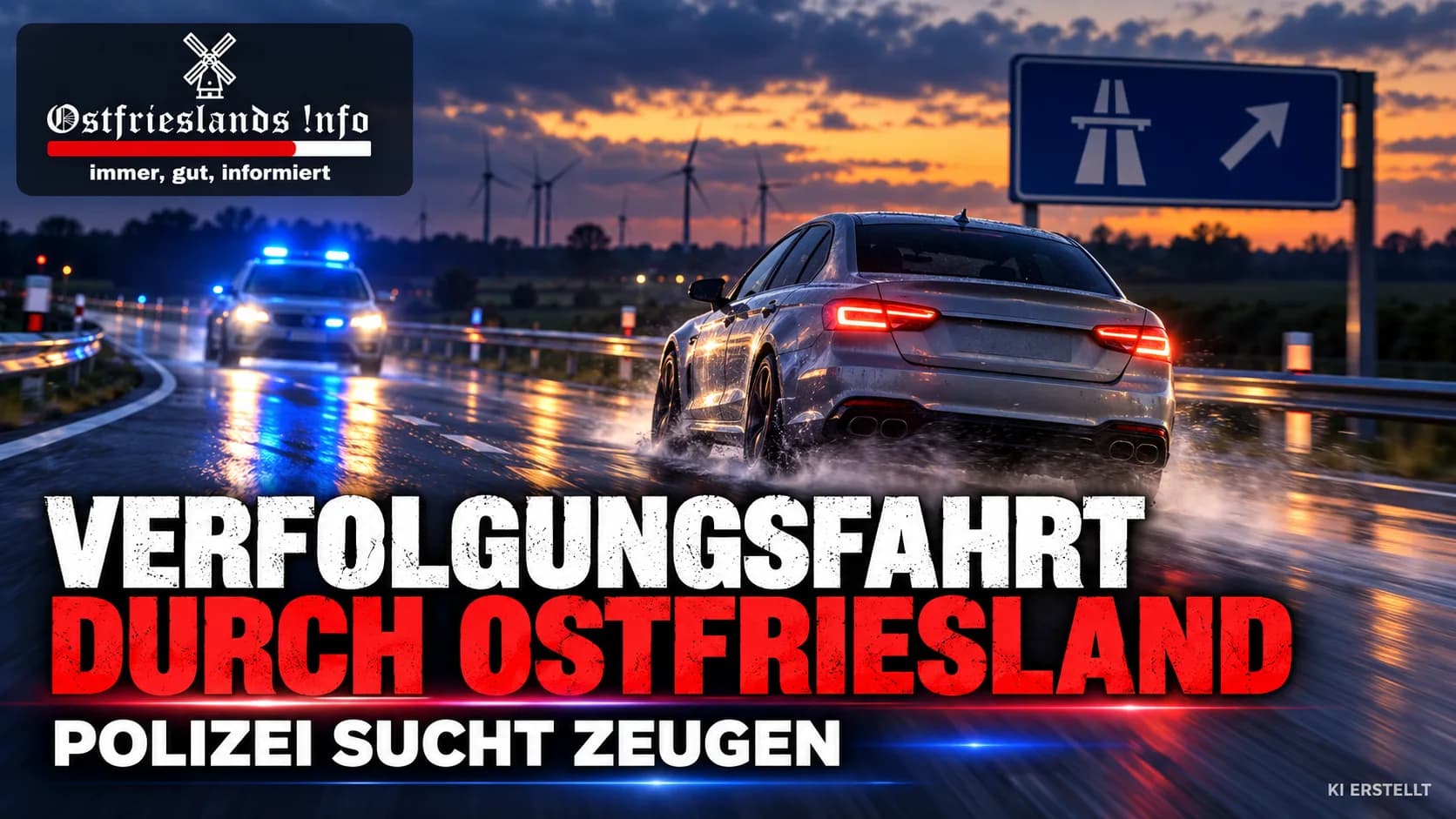 Gefährliche Verfolgungsfahrt durch Ostfriesland