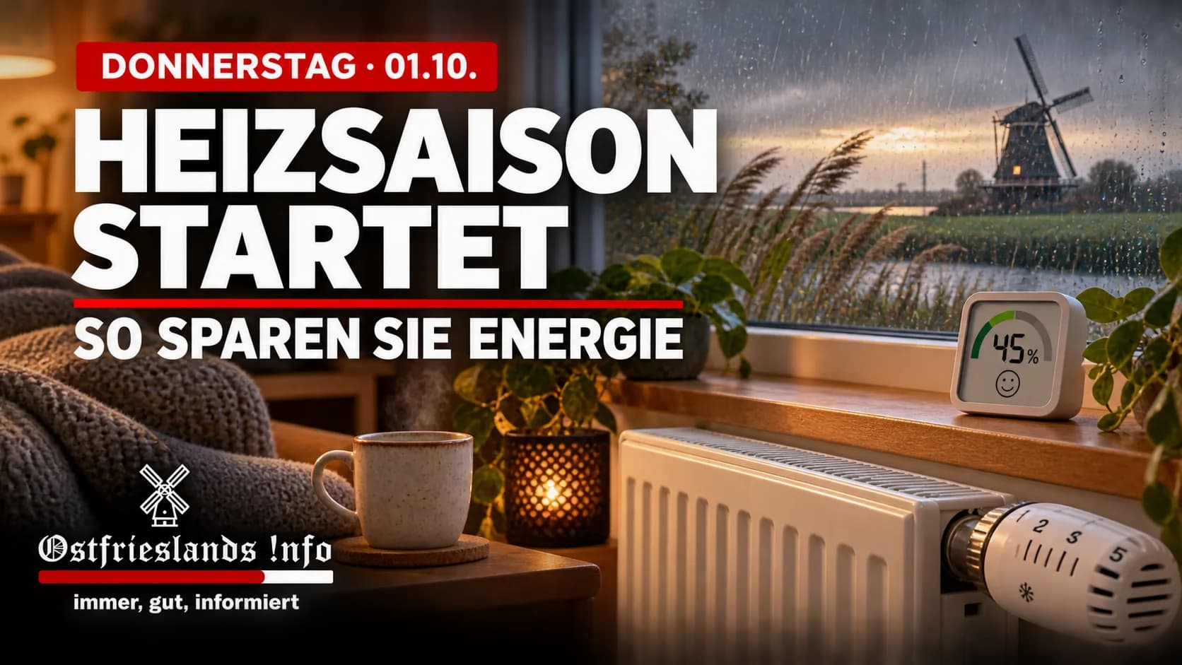 Heizsaison startet: So bleiben Wohnungen warm, ohne unnötig Energie zu verbrauchen