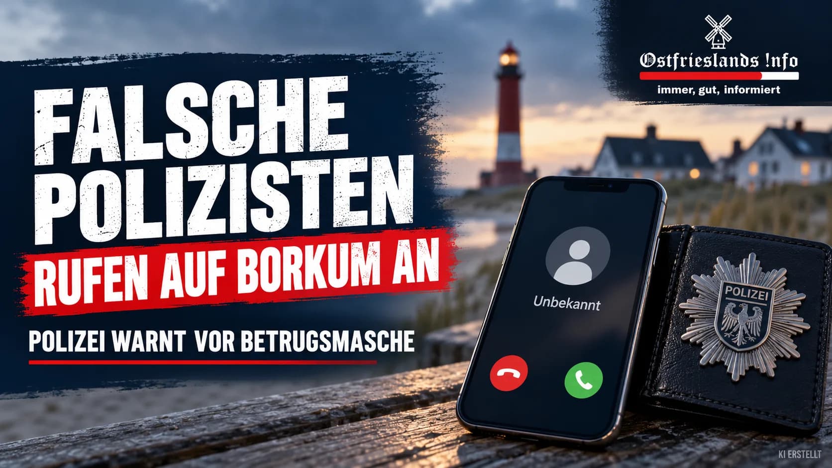 Falsche Polizeibeamte rufen auf Borkum an