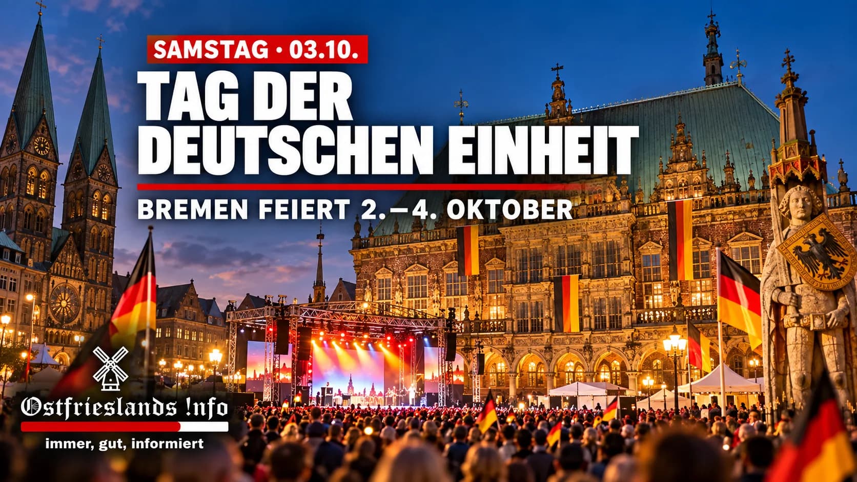 Tag der Deutschen Einheit 2026: Bremen wird für drei Tage zur Bühne der Republik