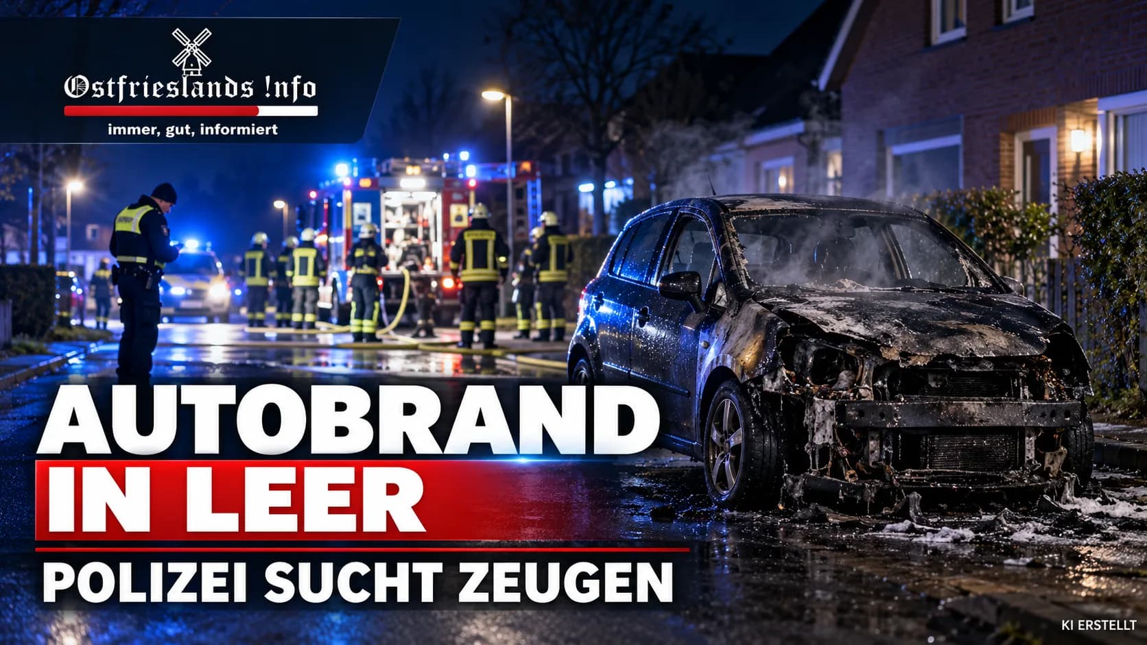 Autobrand in Leer Polizei ermittelt und sucht Zeugen