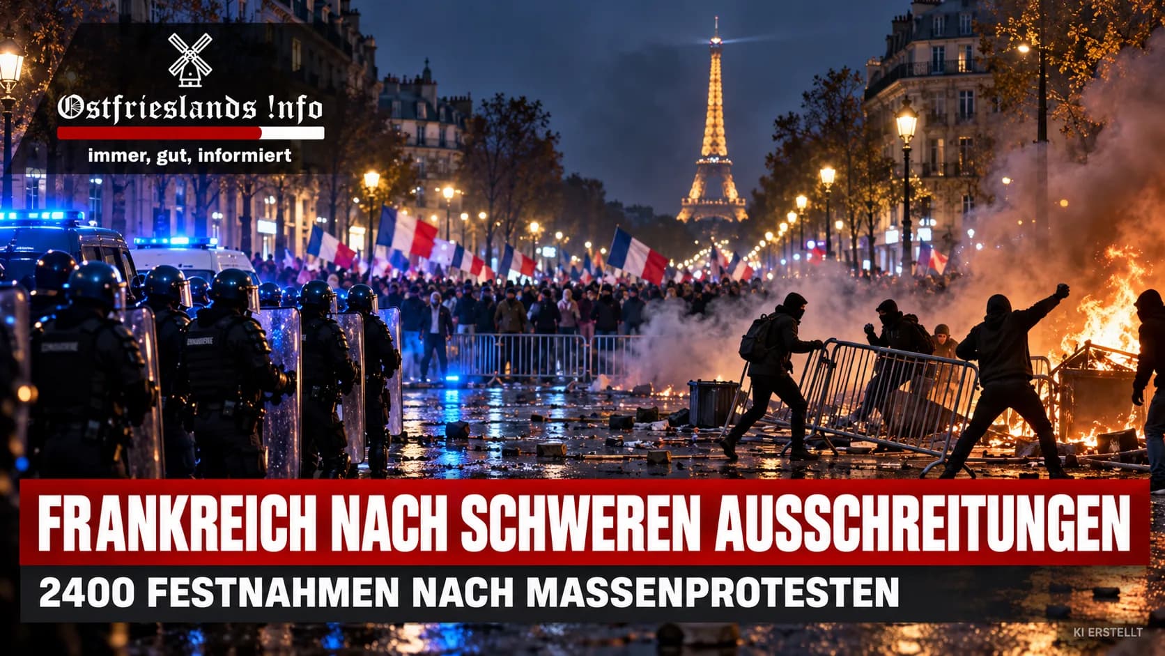 Frankreich nach schweren Ausschreitungen