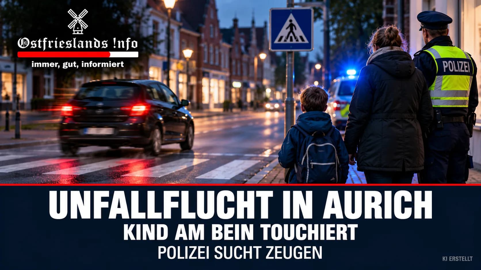 Autofahrer touchiert Kind in Aurich und fährt davon