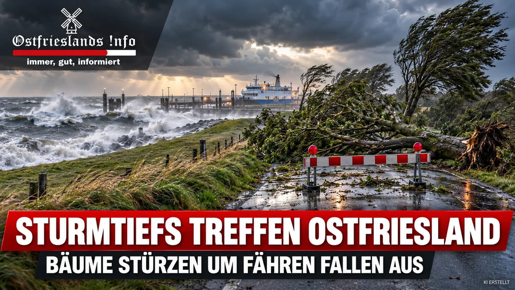 Sturmtiefs treffen Ostfriesland