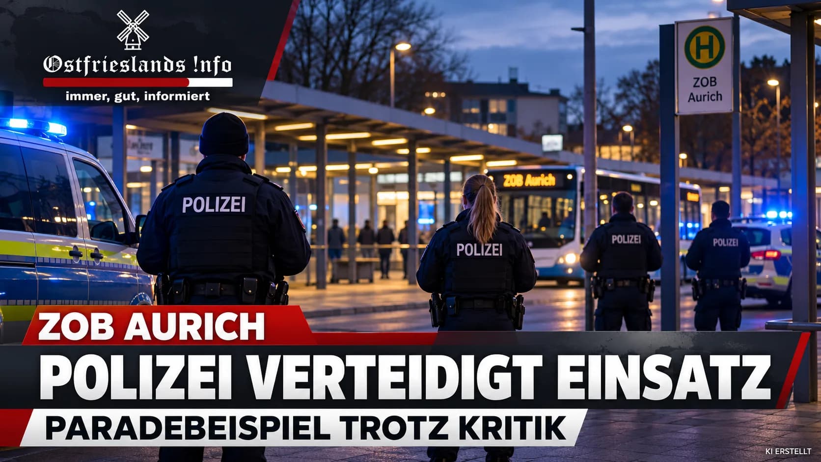 Polizei Aurich nennt ZOB Einsatz Paradebeispiel